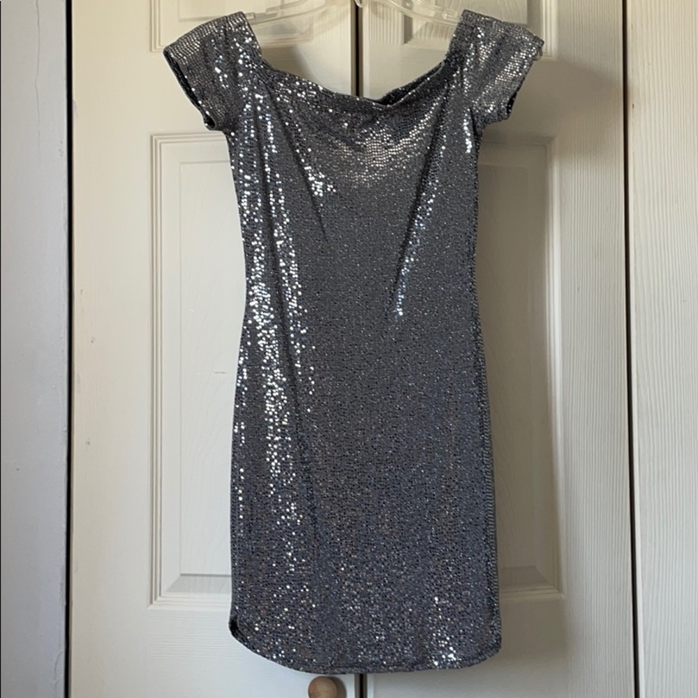 Silver short dress
